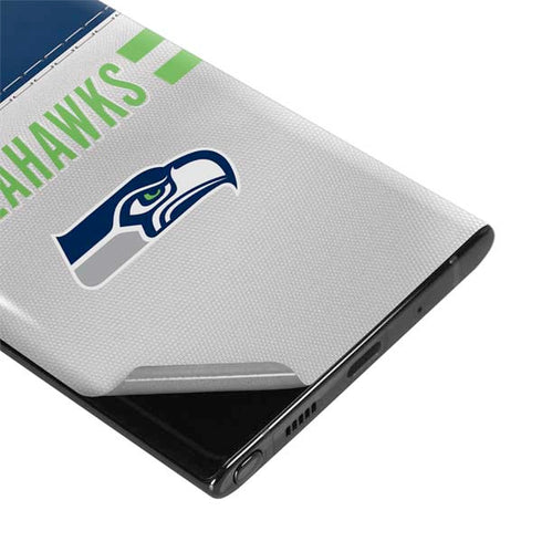 NFL Seattle Seahawks White Striped Galaxy Note 10 Skin